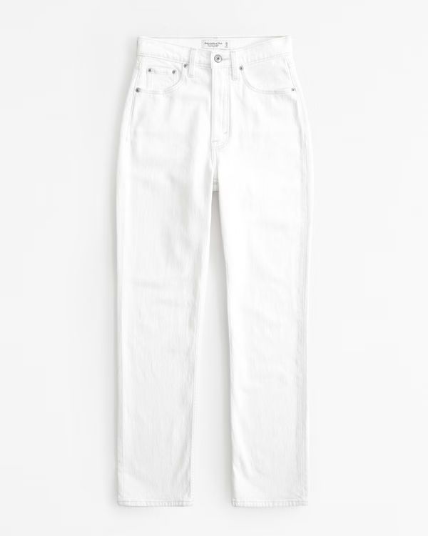 Women's Curve Love Ultra High Rise Ankle Straight Jean | Women's New Arrivals | Abercrombie.com | Abercrombie & Fitch (US)