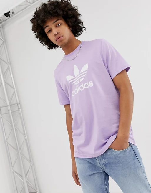 adidas originals t-shirt with trefoil logo in purple | ASOS UK