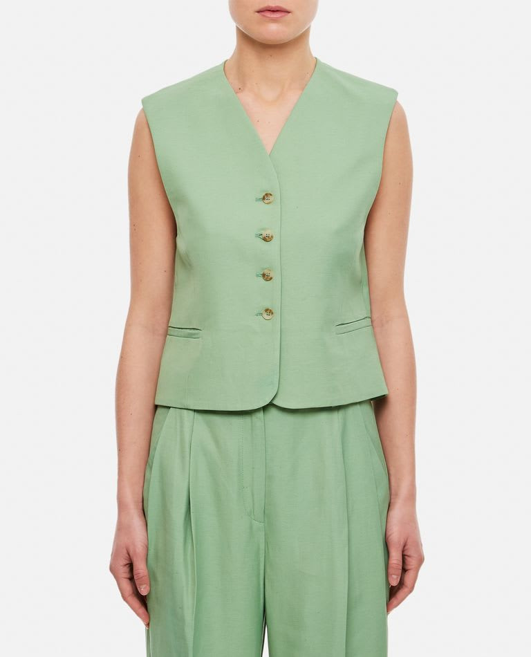 Loulou Studio Arup Linen Vest | Italist.com US