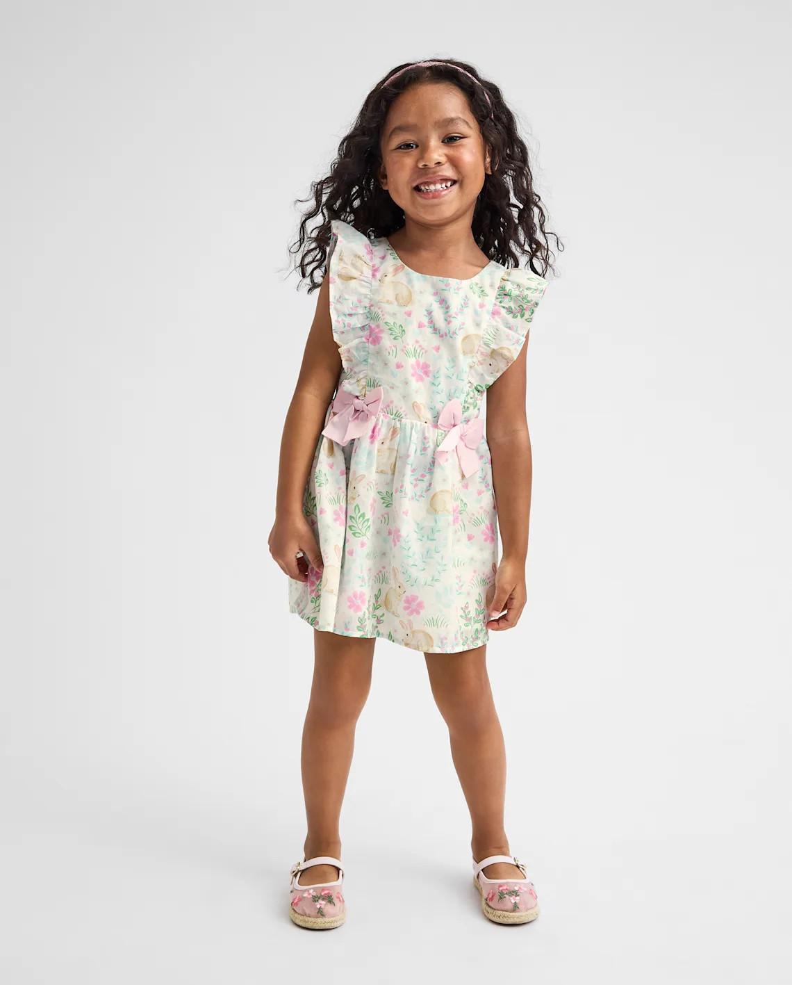 Toddler Girls Bunny Bow Flutter Dress - white | The Children's Place