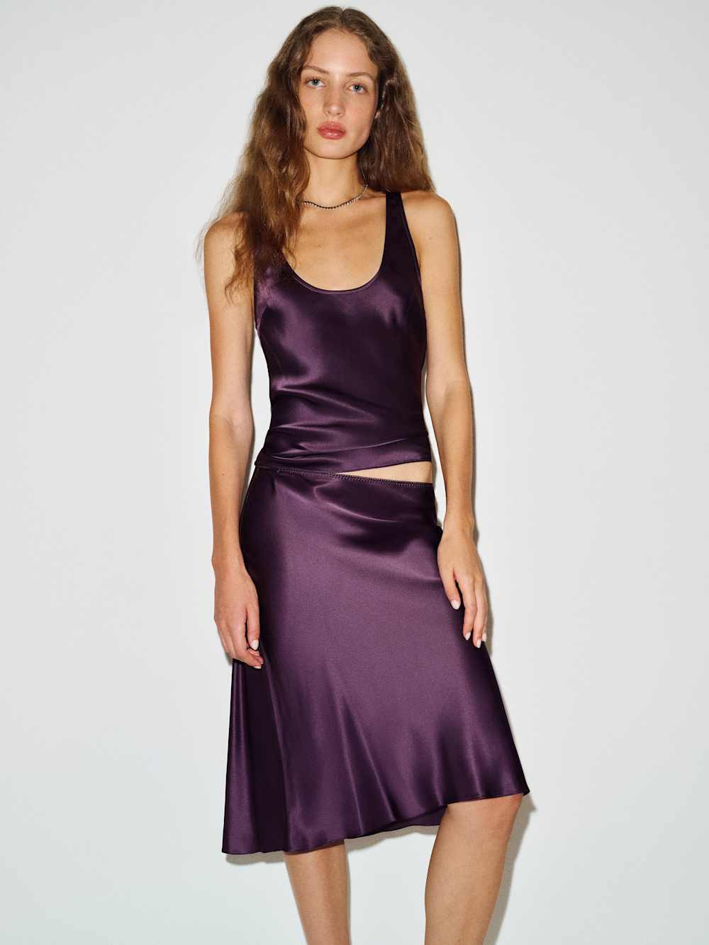 Layla Silk Knee Length Skirt | Reformation (Global)