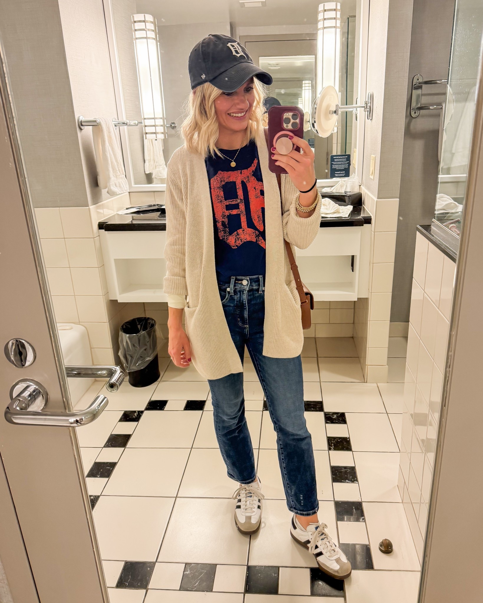What I wore this week for the Detroit Tigers opening game. Shirt- small || cardigan- small || jeans- 24/petite

#LTKStyleTip #LTKOver40 #LTKPetite
