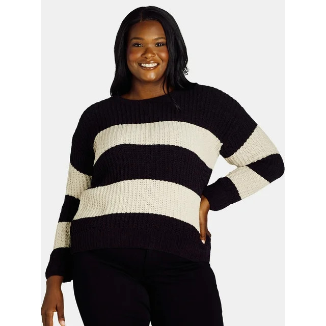 Time and Tru Women's and Women's Plus Matte Chenille Sweater, Midweight, Size XS-4X - Walmart.com | Walmart (US)