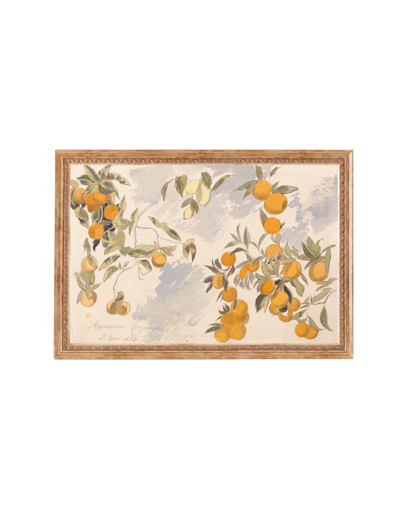 Watercolor Oranges Wall Art Print Botanical Decor. Printed | Etsy | Etsy (US)