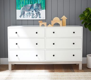 Cole Farmhouse Extra-Wide Nursery Dresser | Pottery Barn Kids