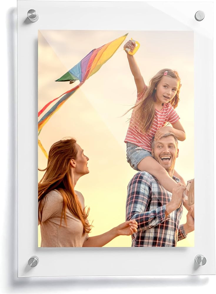 Displaybug Acrylic Frame – Standoff Floating Frame for Photos, Diplomas, Certificates, Posters ... | Amazon (US)