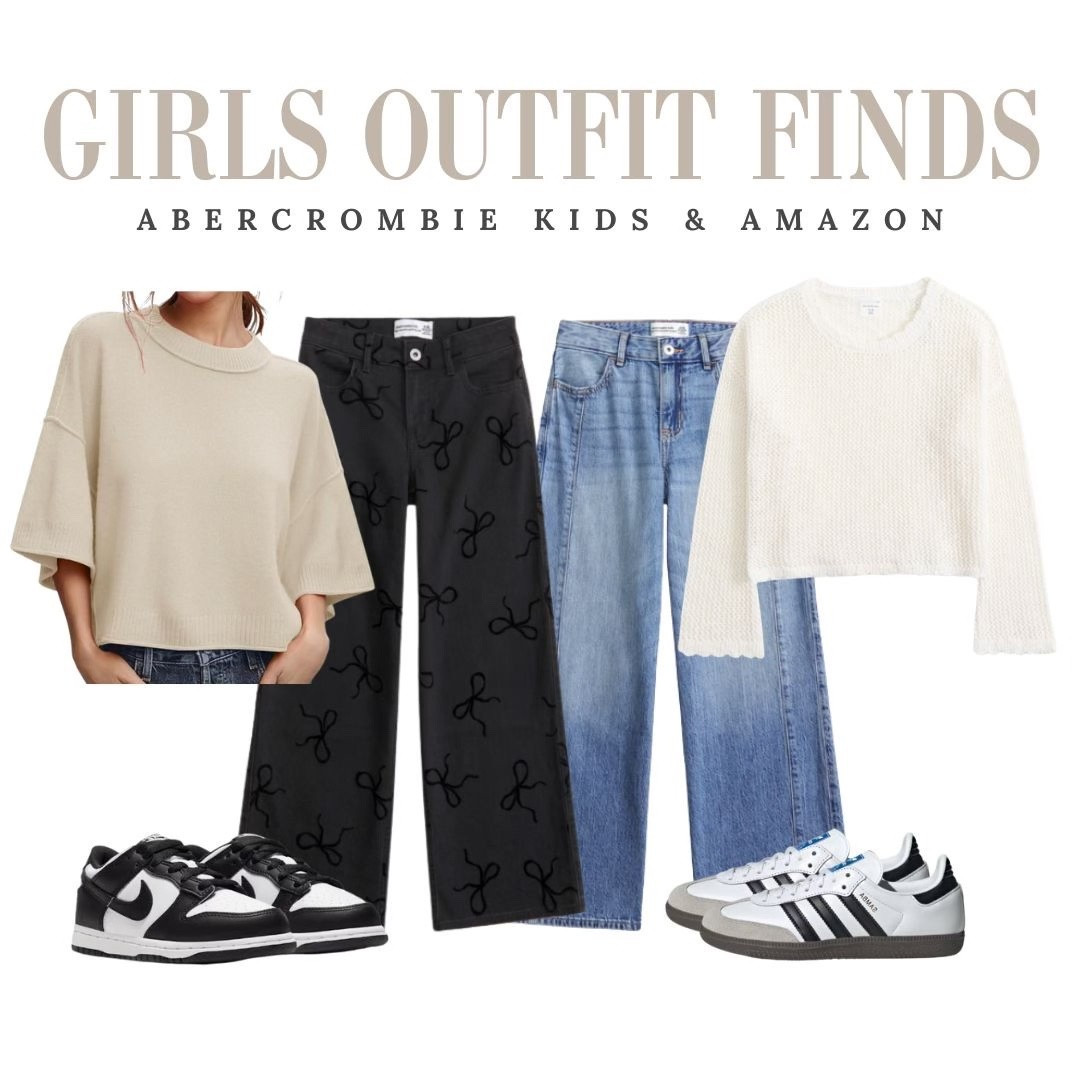 Girls outfit finds from Abercrombie Kids and Amazon with easy denim, everyday basics, and classic sneakers that are perfect for school and weekend wear. 

#LTKmomlife #LTKSeasonal #LTKKids