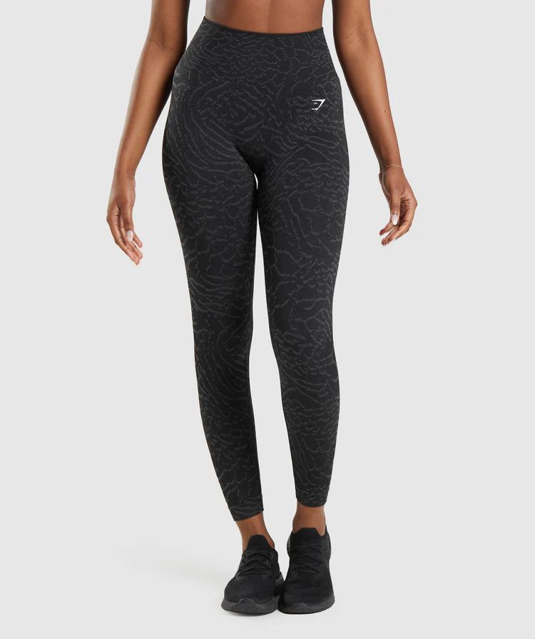 Gymshark Adapt Animal Seamless Leggings - Black | Gymshark CA