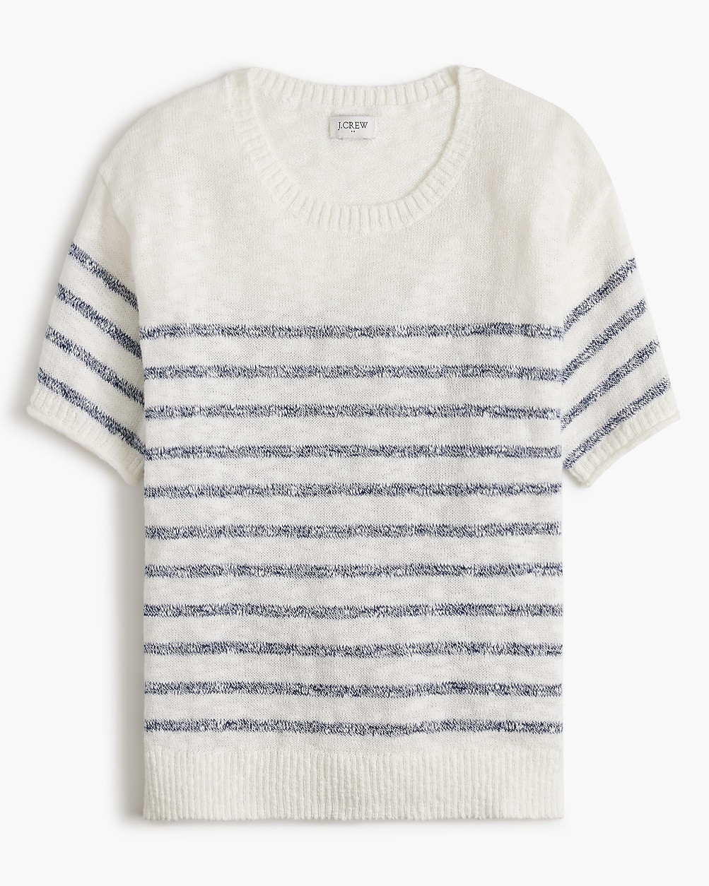 Striped short-sleeve relaxed beach sweater | J.Crew Factory
