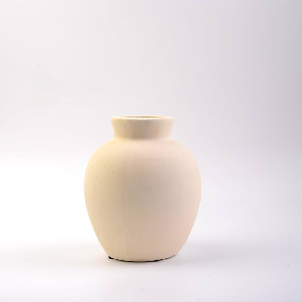 Plain Beige Ceramic Vase for DIY Painting - Customizable Handmade Pottery, Blank Canvas for Flowe... | Amazon (US)