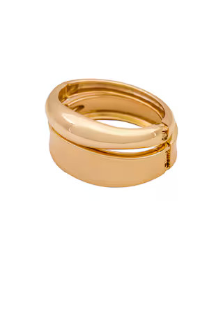 Ettika Thick Bangle Set in Gold from Revolve.com | Revolve Clothing (Global)