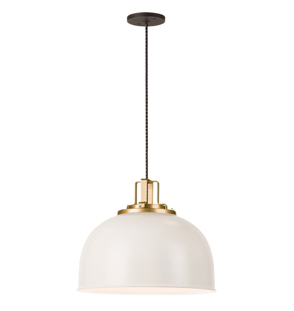 Butte 18" Dome Aged Brass Pendant | Rejuvenation
