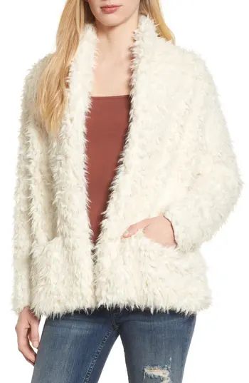 Women's Love, Fire Faux Fur Jacket, Size X-Small - Ivory | Nordstrom