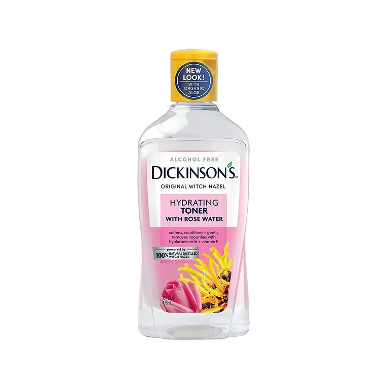 Dickinson's Enhanced Witch Hazel Hydrating Toner with Rosewater, Alcohol Free, 98% Natural Formul... | Walmart (US)