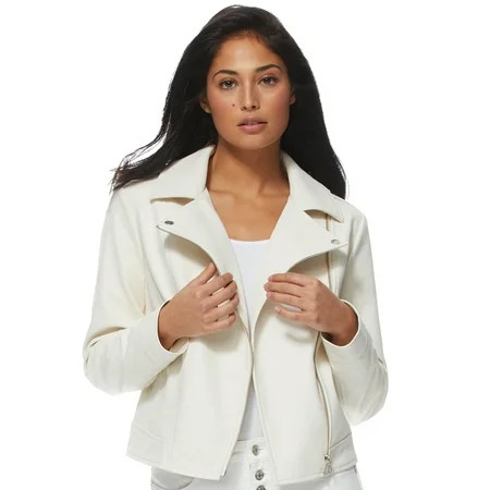 Sofia Jeans by Sofia Vergara Asymmetrical Zip Moto Jacket, Women's | Walmart (US)