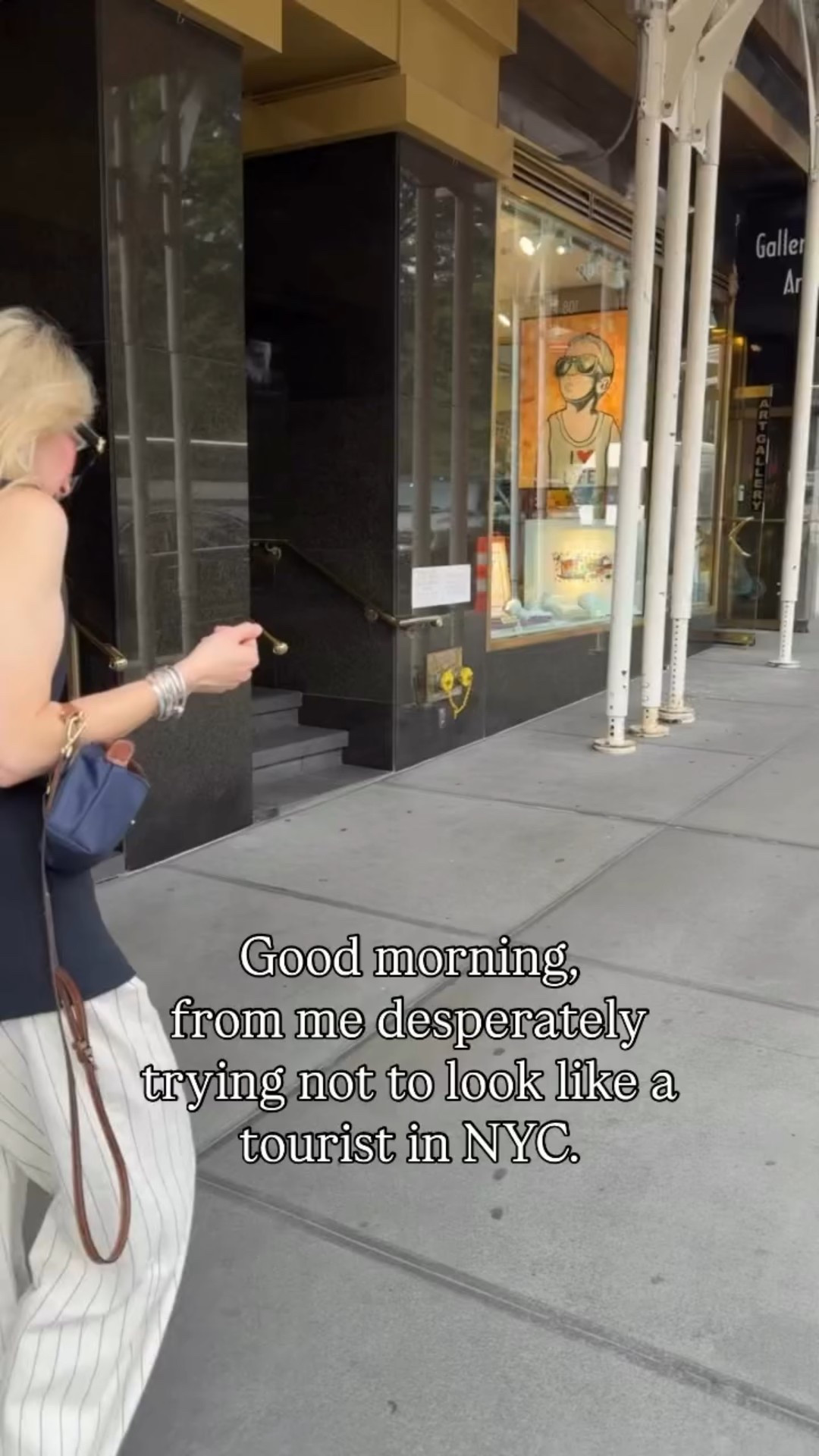 If the horse carriage guys didn’t ask me for a ride I passed the local NYC test. 🤣🎠🏙️ 

Outfit: @dissh knit vest and linen trousers