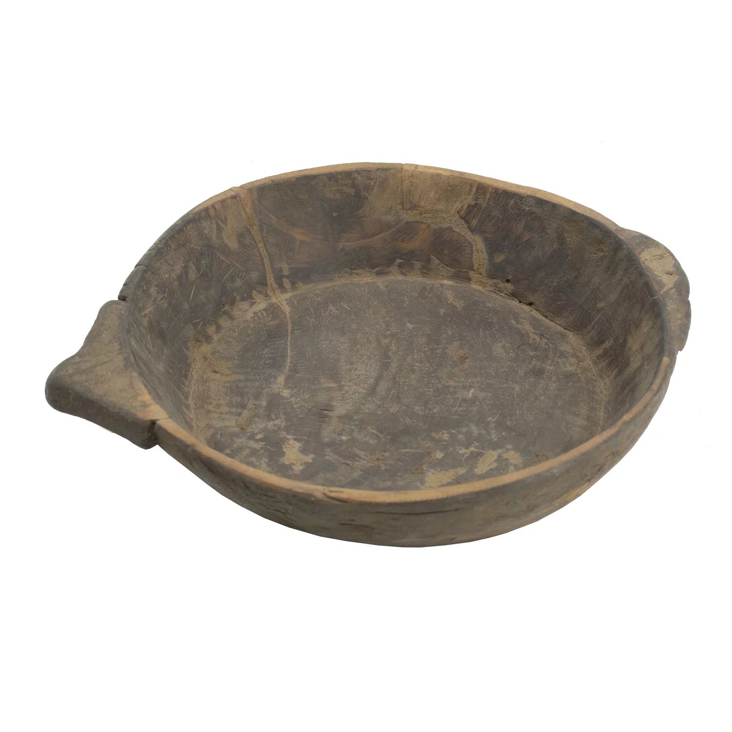 A&B Home 13.8" Solid Carved Wood Decorative Bowls, Brown | Walmart (US)