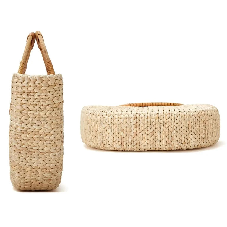 Women Girl Tote Bag Straw Hobo Handbag Fashion Woven Top Handle Bag Shoulder Bag Beach Purse Moon... | Walmart (US)