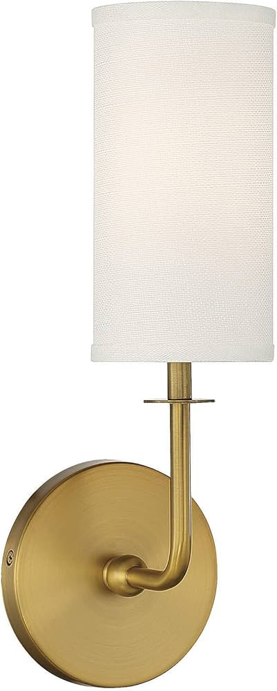 Savoy House 9-1755-1-322 Powell 1-Light Wall Sconce in Warm Brass (5" W x 15" H) | Amazon (US)