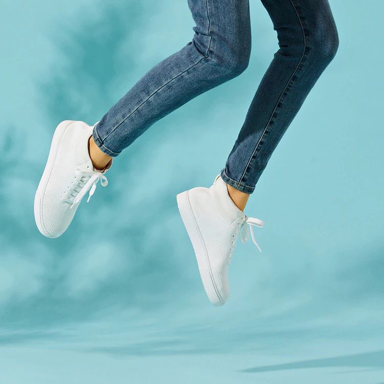 Round-Toe High-Top Sneakers | VIVAIA