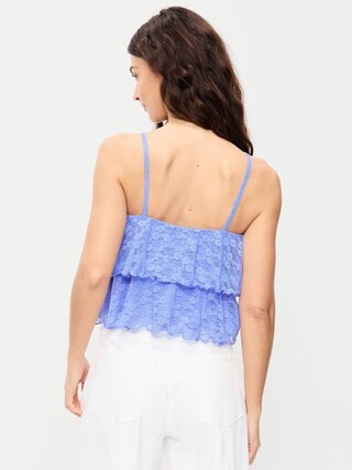 Sleeveless Tiered Lace Ruffle Top | Old Navy (US)