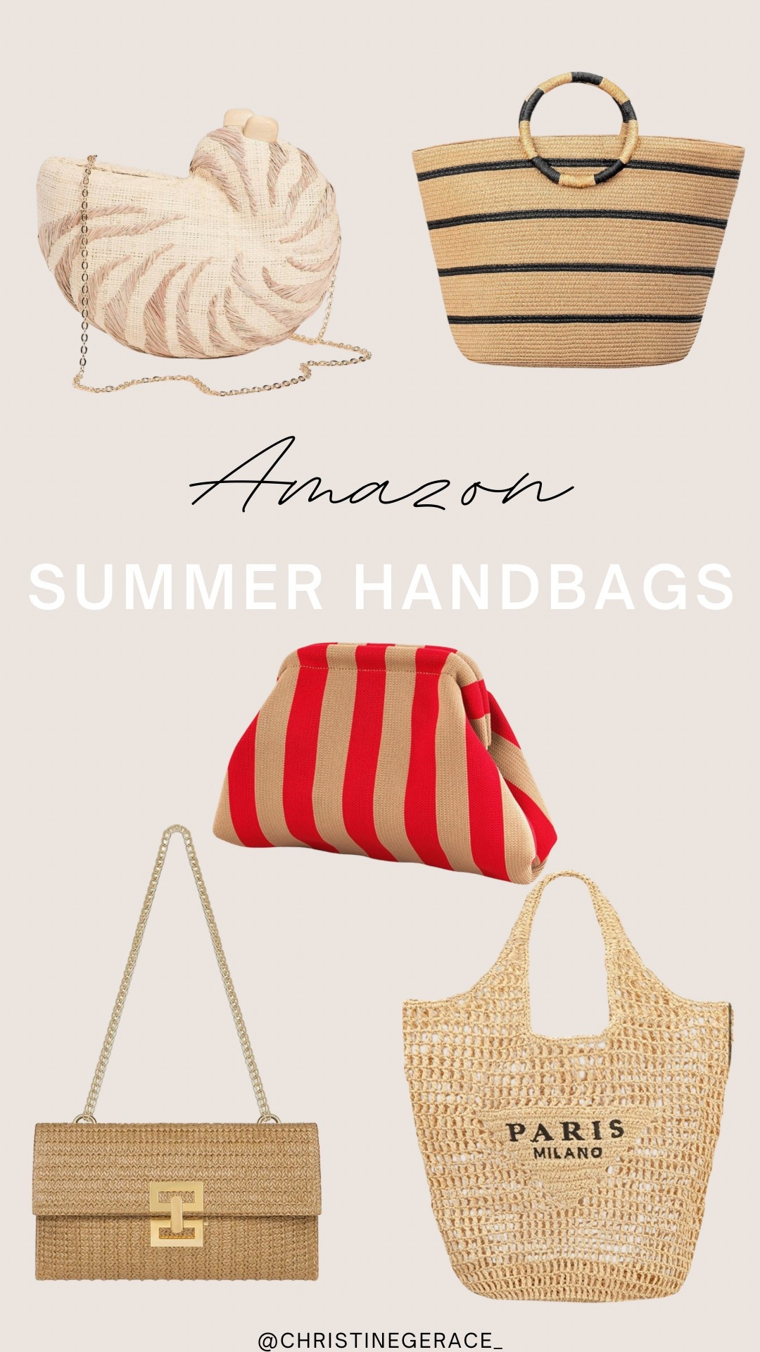 Found these adorable handbags on Amazon for summer ! Take these on a vacation, date night, any summer event ! 

Amazon finds | Hand bags | Summer finds | Christine Gerace 

#LTKFindsUnder50 #LTKSummerEdit #LTKItBag