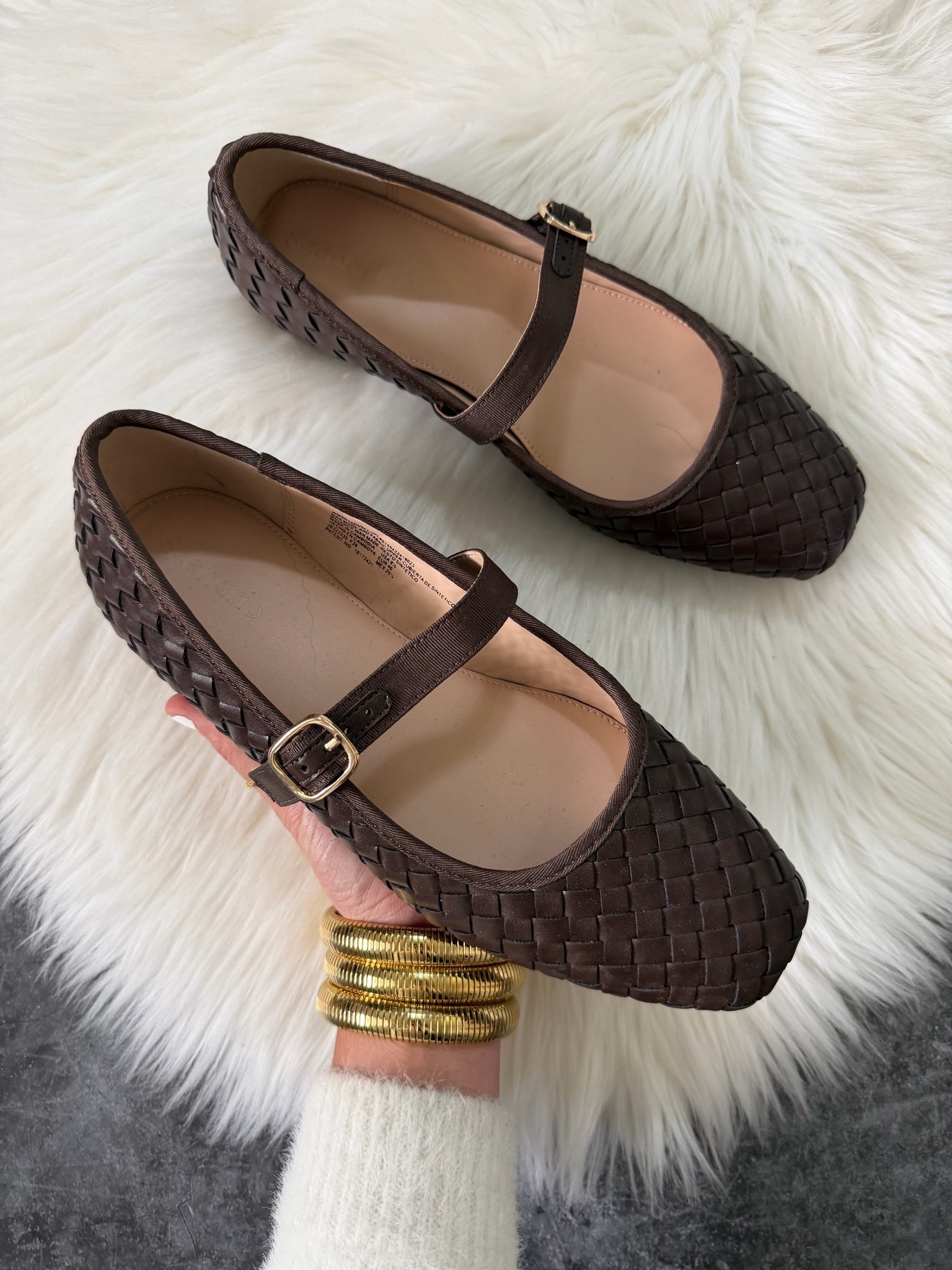 Scenario Women's Woven Mary Jane Flats