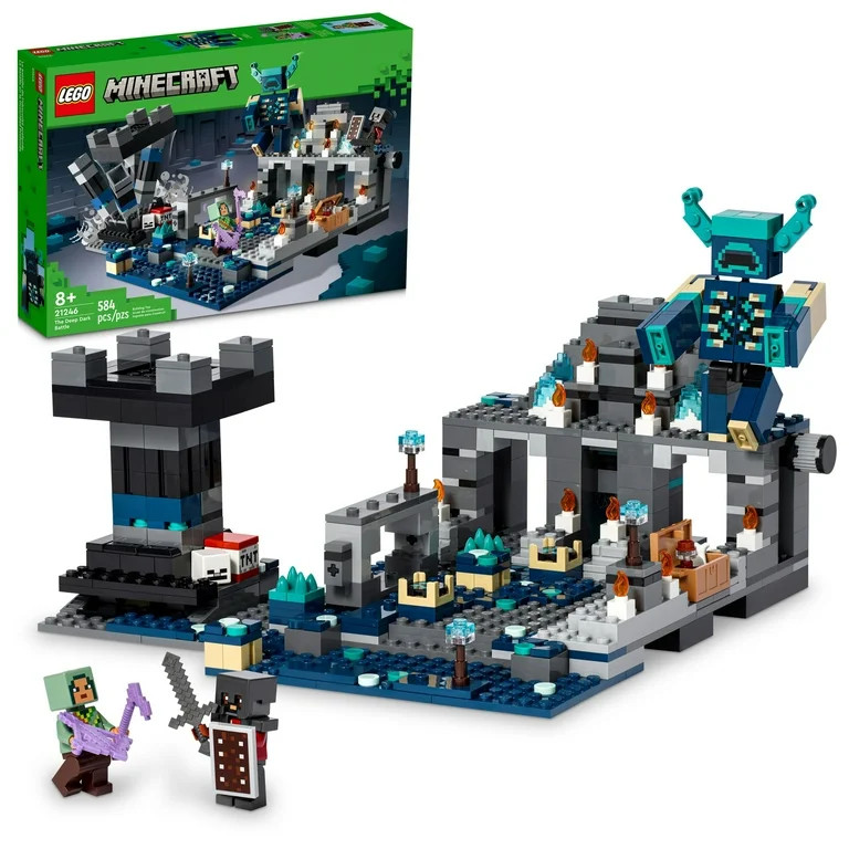 LEGO Minecraft The Deep Dark Battle Set, 21246 Biome Adventure Toy, Ancient City with Warden Figu... | Walmart (US)