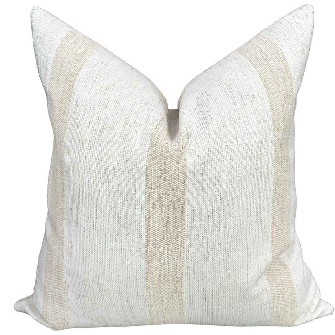Reflection Stripe | White Pillow Cover | Hackner Home (US)