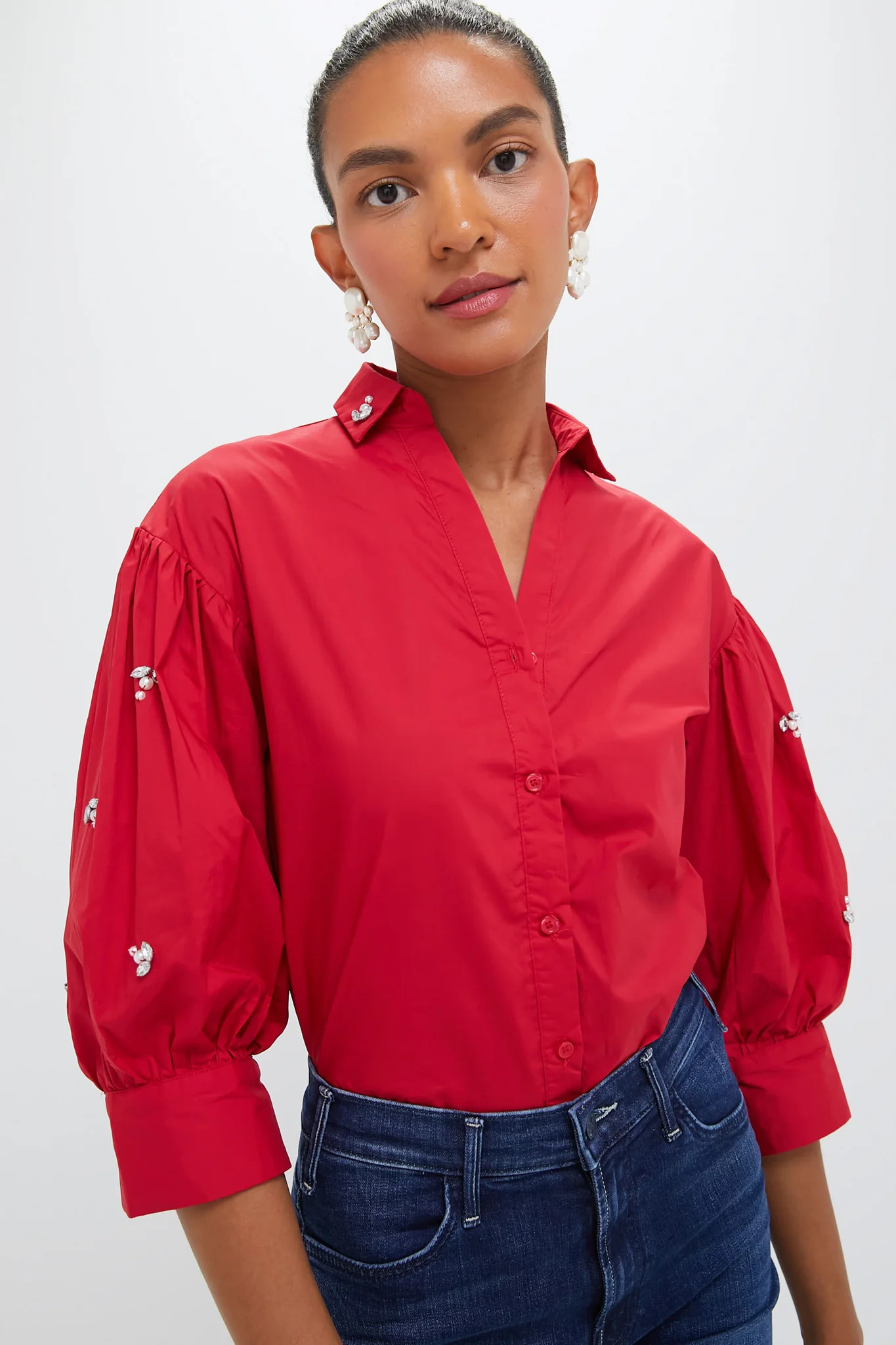 Exclusive Red Bara with Rhinestone Sleeves | Tuckernuck (US)