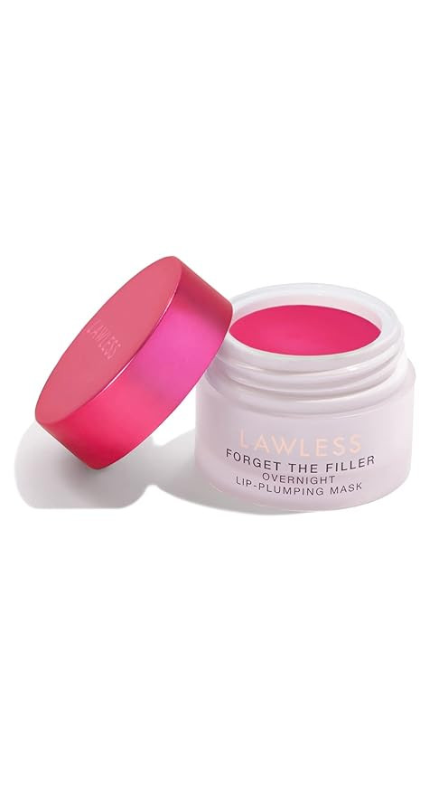 LAWLESS Women's Forget The Filler Overnight Lip Plumping, Juicy Watermelon, Pink, 0.28 Ounce | Amazon (US)