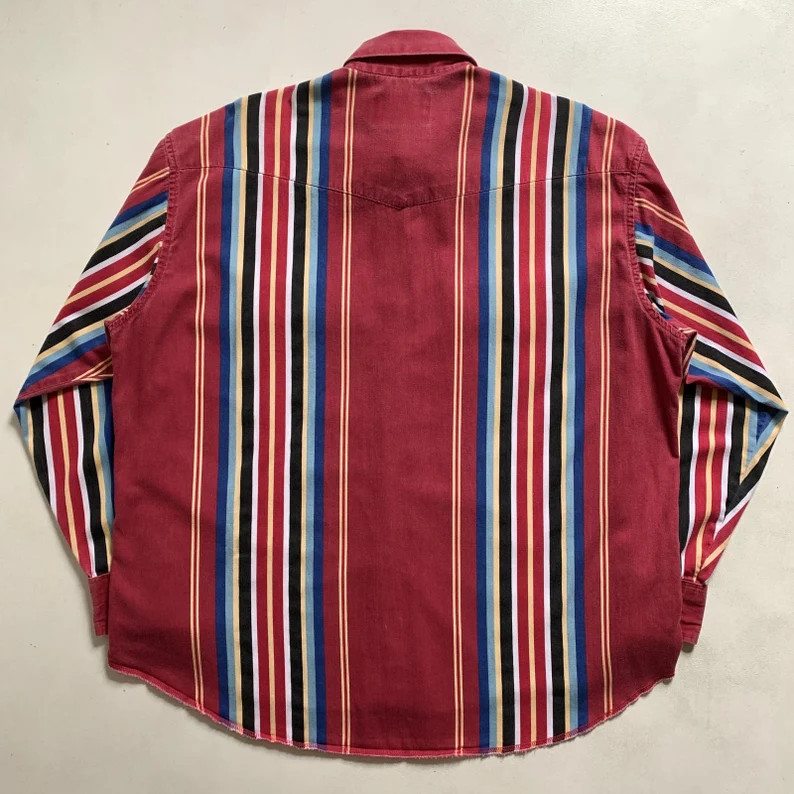 1990s Wrangler Brushpopper Western Shirt - Etsy | Etsy (US)