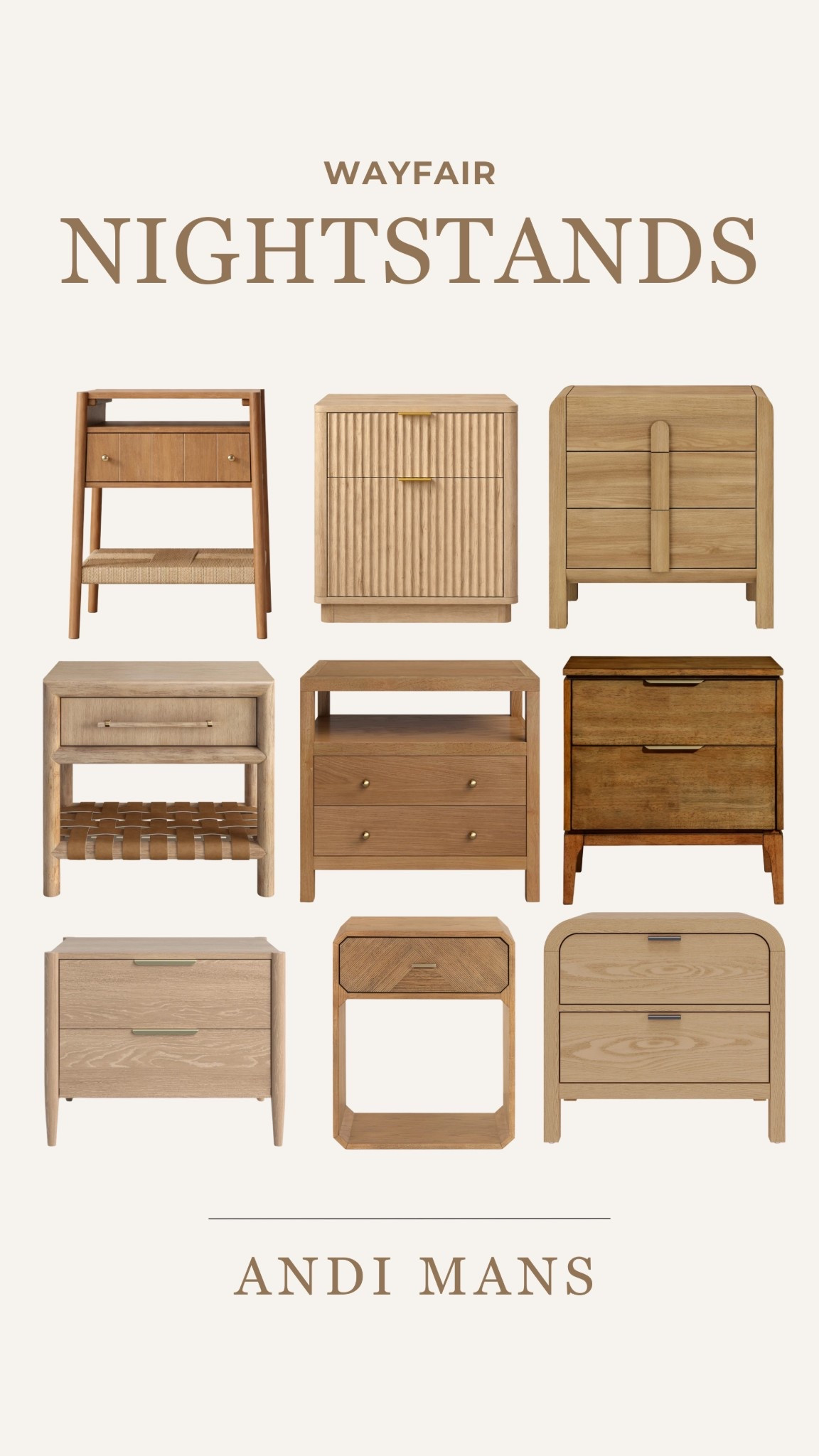 Wooden neutral nightstands for your bedroom! I love how organic these look! Wayfair has so many good options right now!

#LTKSaleAlert #LTKHome #LTKOver40