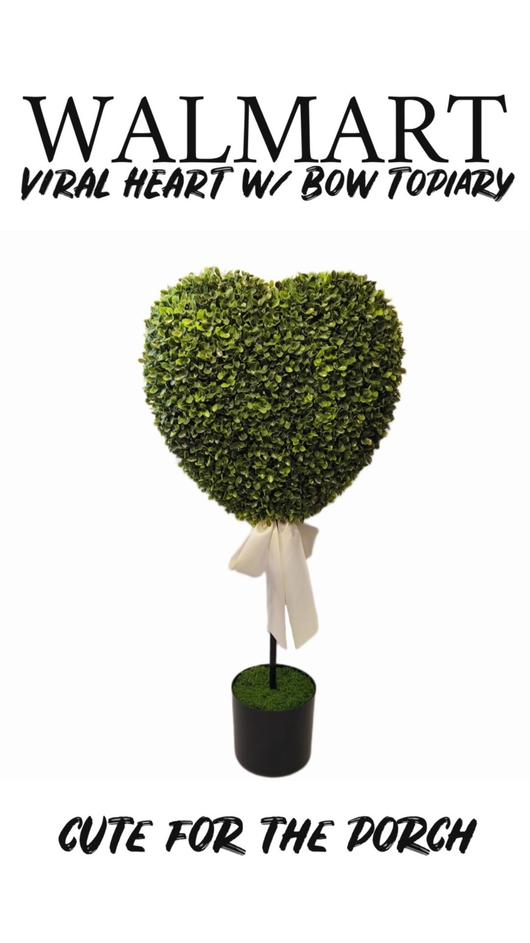 New at Walmart and perfect for
Valentine’s Day ❤️✨ the cutest heart with bow topiary for the porch! 
Valentines Day decor 

#LTKHome #LTKFindsUnder50 #LTKSeasonal