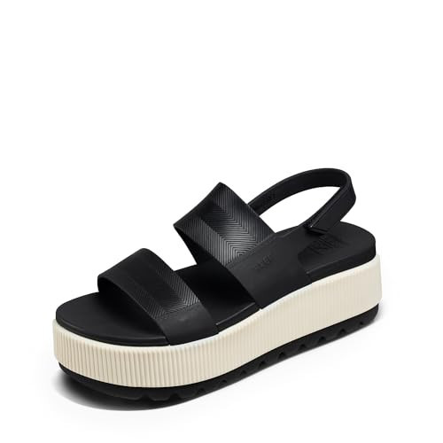 REEF Women's Water Vista Higher Platform Sandal, Water Friendly, Adjustable Strap, Black Vintage, 10 | Amazon (US)