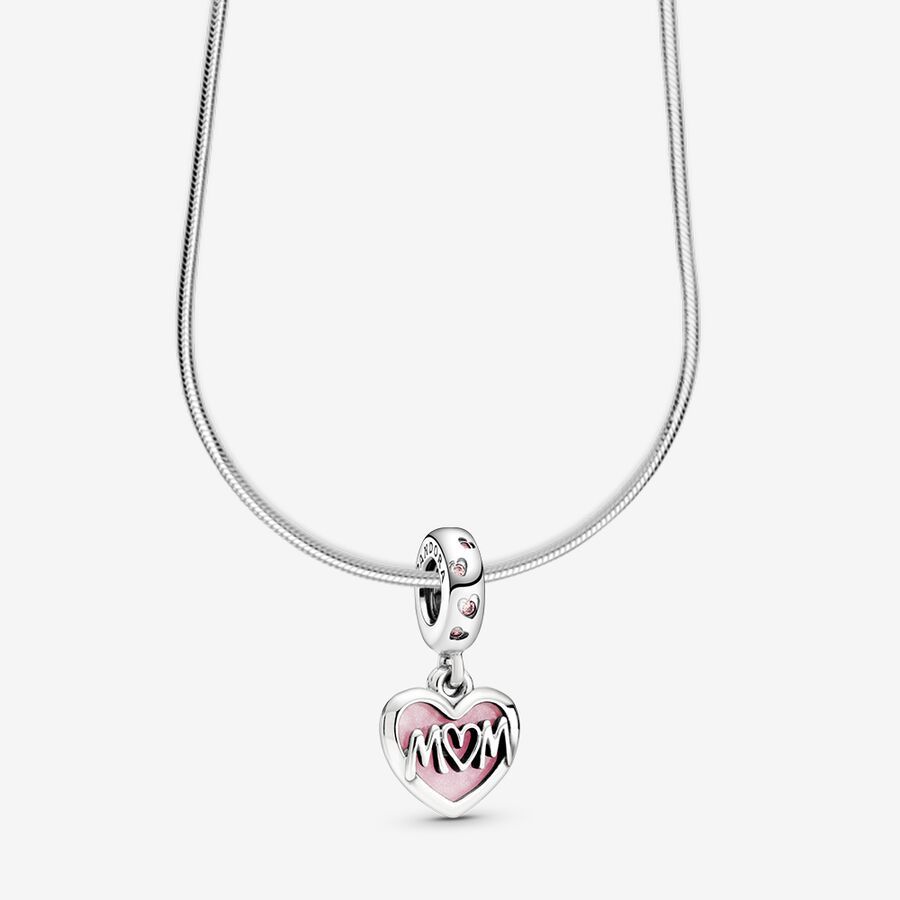 Script Heart Mom Necklace Set | Pandora (US)