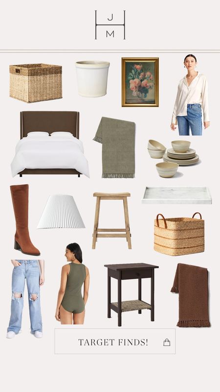 Target finds—clothes and home goods. 