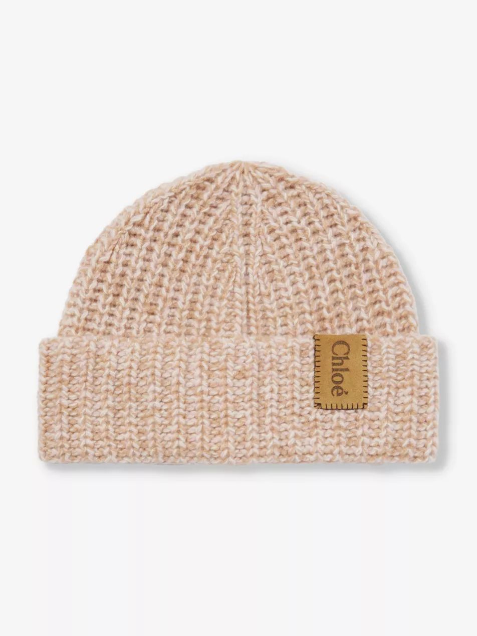 Logo-patch cashmere and wool-blend beanie | Selfridges