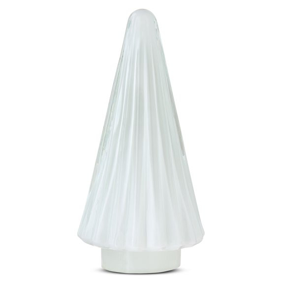 Glass Christmas Tree Tabletop Decoration, White, 7", by Holiday Time | Walmart (US)