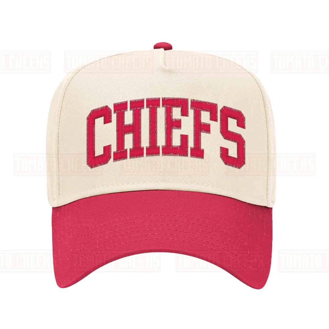 Custom CHIEFS Embroidered Baseball Hat Personalized Retro Arched Block Snapback Cap Fast Ship - E... | Etsy (US)