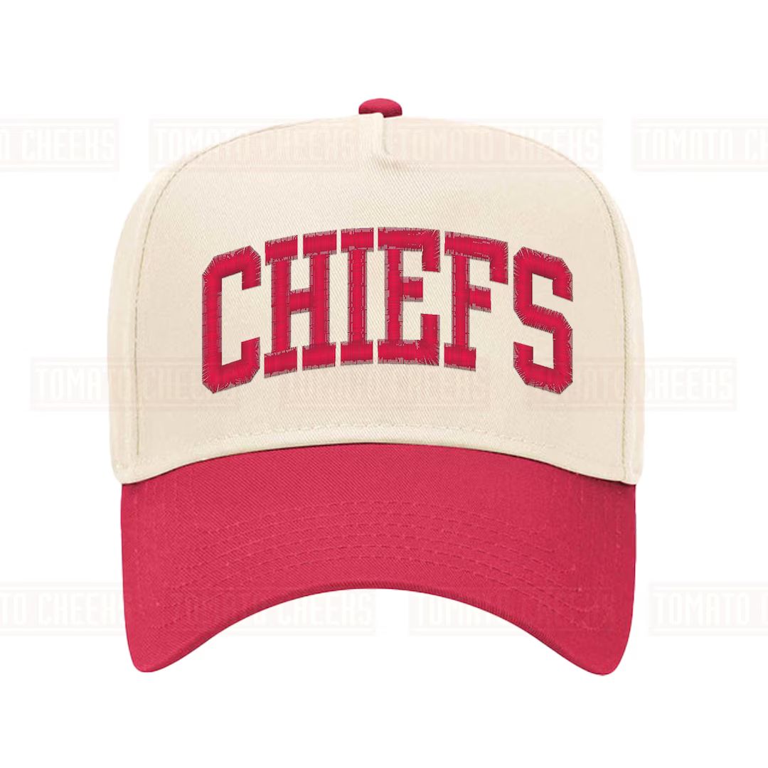 Custom CHIEFS Embroidered Baseball Hat - Personalized Retro Arched Block Snapback Cap - Fast Ship | Etsy (US)