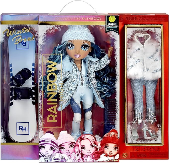 Amazon.com: Rainbow High Winter Break Skyler Bradshaw – Blue Fashion Doll and Playset with 2 De... | Amazon (US)