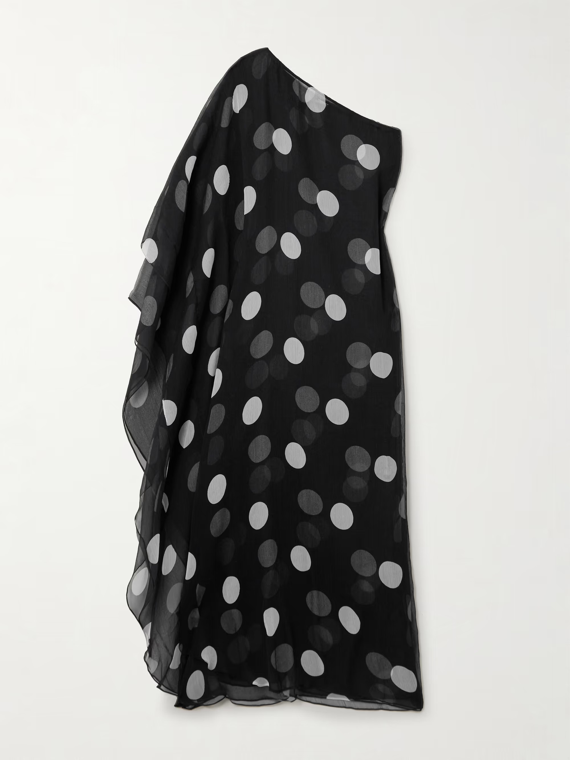 Shus one-shoulder polka-dot silk-crepon maxi dress | NET-A-PORTER (US)