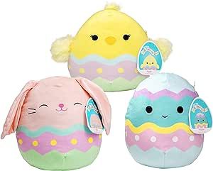 Squishmallow 8" Bunny, Chick, Egg, 3pk Easter Plush - Official Kellytoy - Adorable Set of 3 - Squ... | Amazon (US)