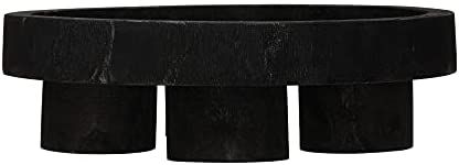 Bloomingville Paulownia Wood Dessert Pedestal Tray, Black | Amazon (US)