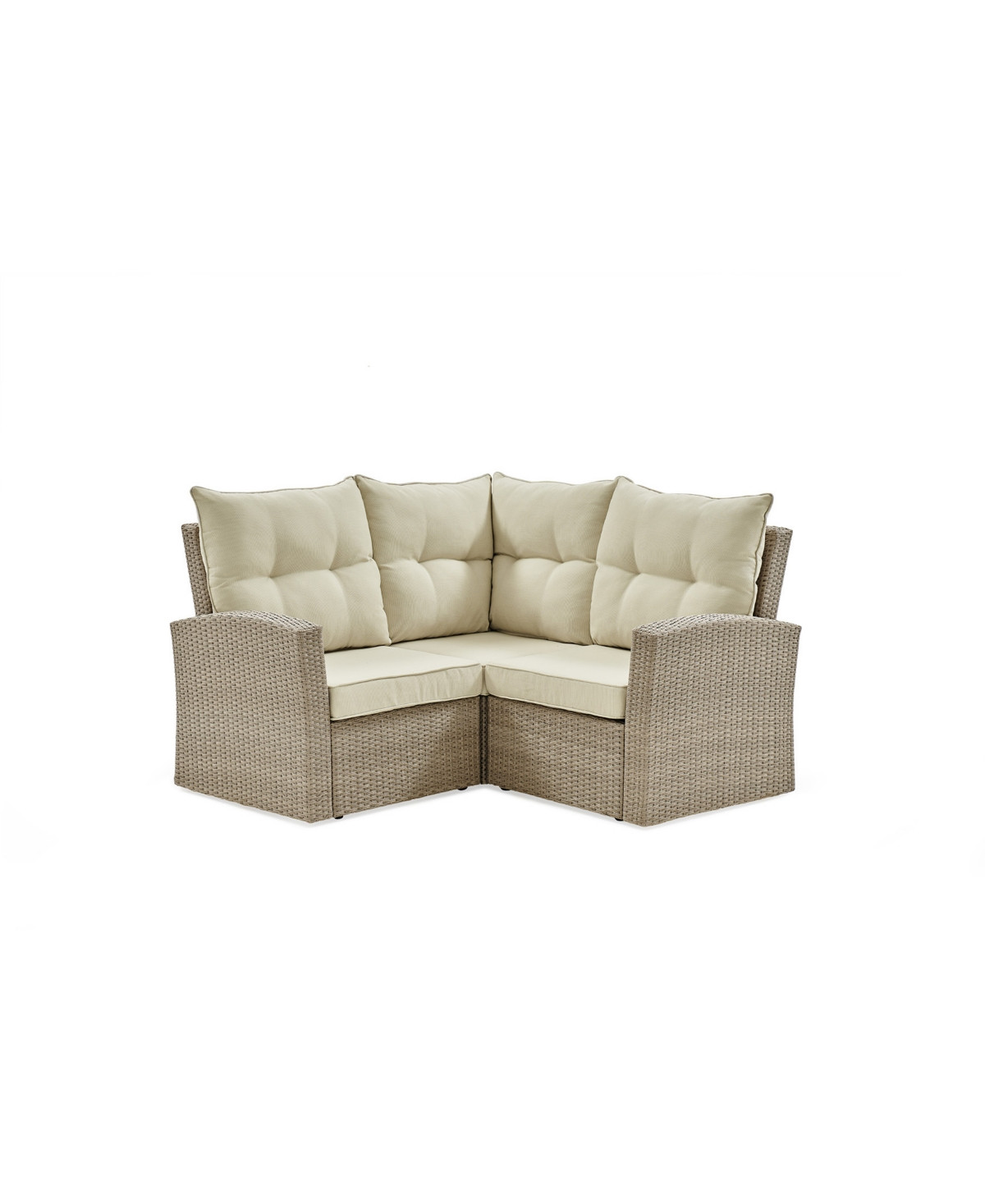 Alaterre Furniture Canaan All-Weather Wicker Corner Sectional Sofa with Cushions | Macys (US)
