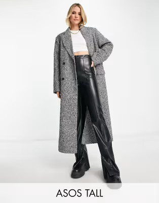 ASOS DESIGN Tall salt and pepper dad coat  | ASOS | ASOS (Global)