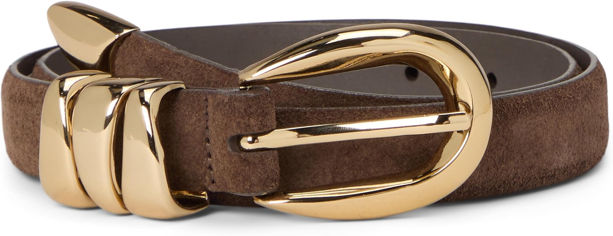 Madewell Women's Triple Metal Keeper Suede Belt | Amazon (US)