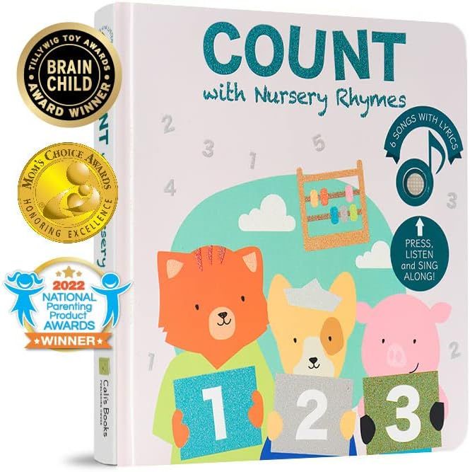 Count with Nursery Rhymes Sound Book for Babies and Toddlers. Interactive Sound Book for Toddlers... | Amazon (US)