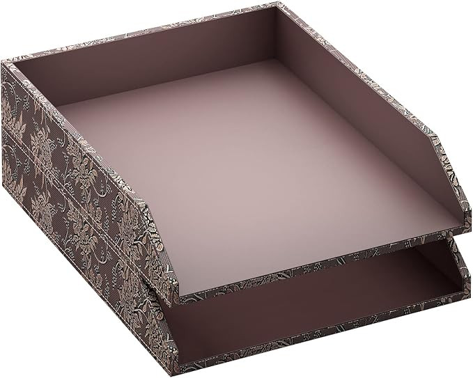 Leather Letter Tray, Thipoten Stackable Desk Organizer Holder for Office Supplies, Paper, File, M... | Amazon (US)